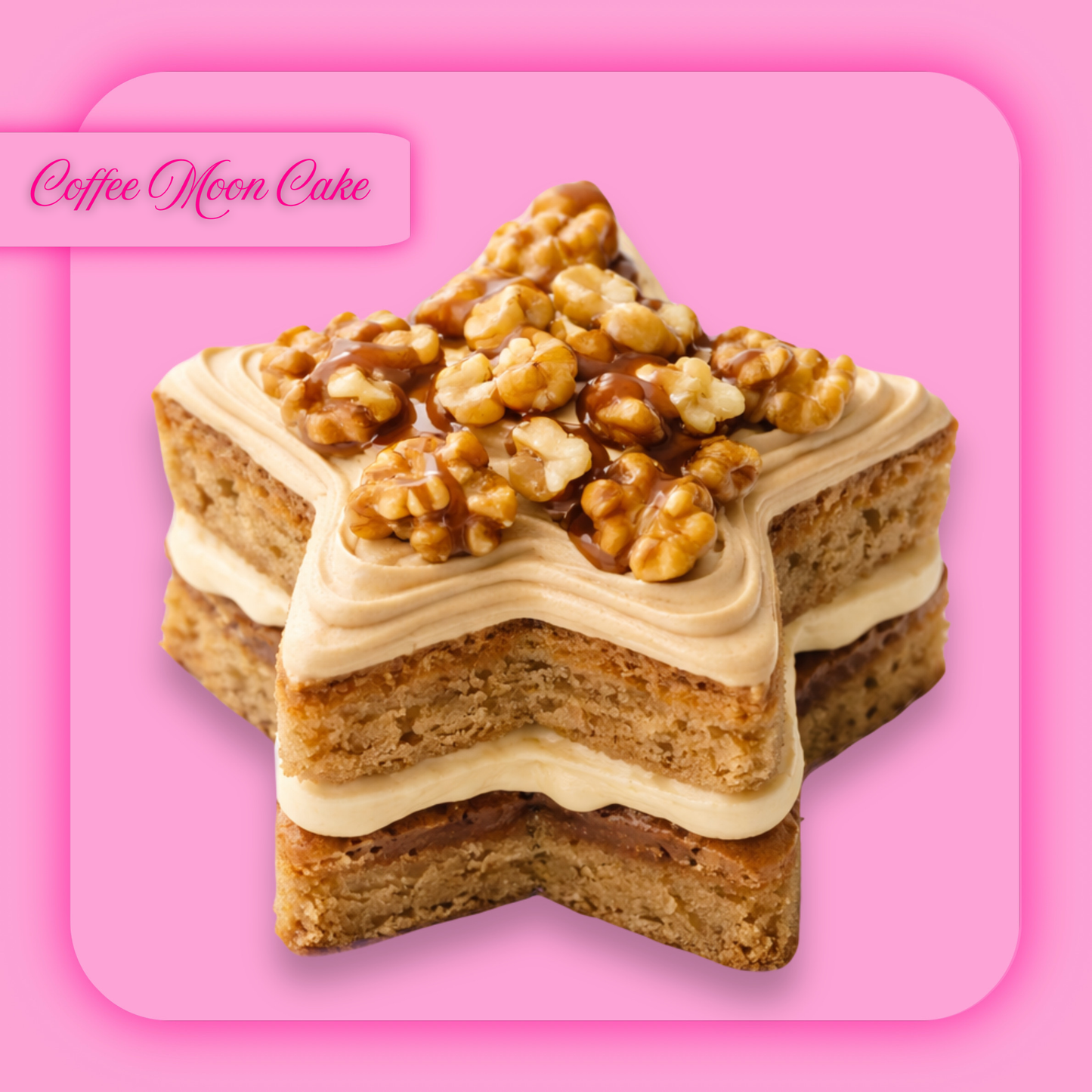 'COFFEE MOON CAKE' WALNUT & COFFEE STAR CAKE