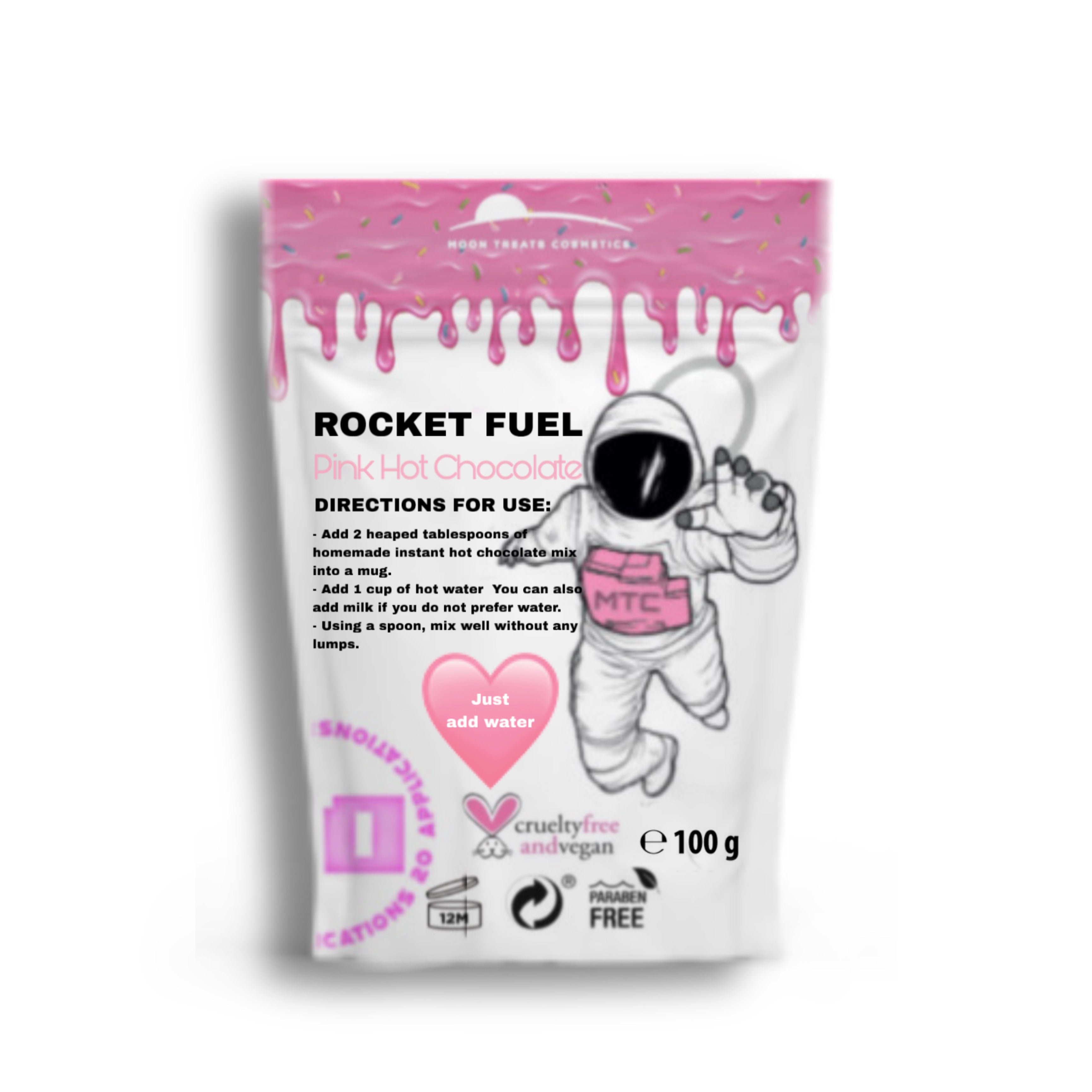ROCKETFUEL ‘pink hot chocolate’