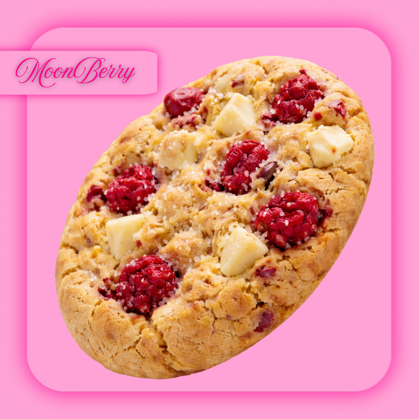 'MOONBERRY COOKIE' RASPBERRY + WHITE CHOCOLATE COOKIE