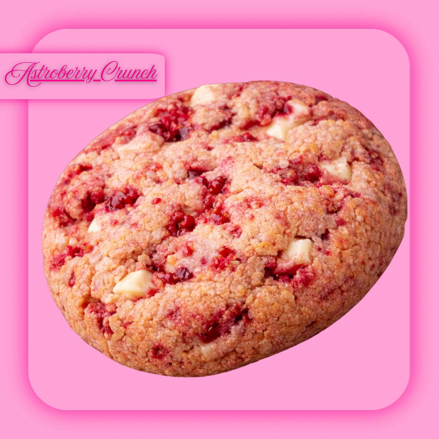 'ASTROBERRY CRUNCH COOKIE' STRAWBERRY CRUNCH + WHITE CHOCOLATE COOKIE