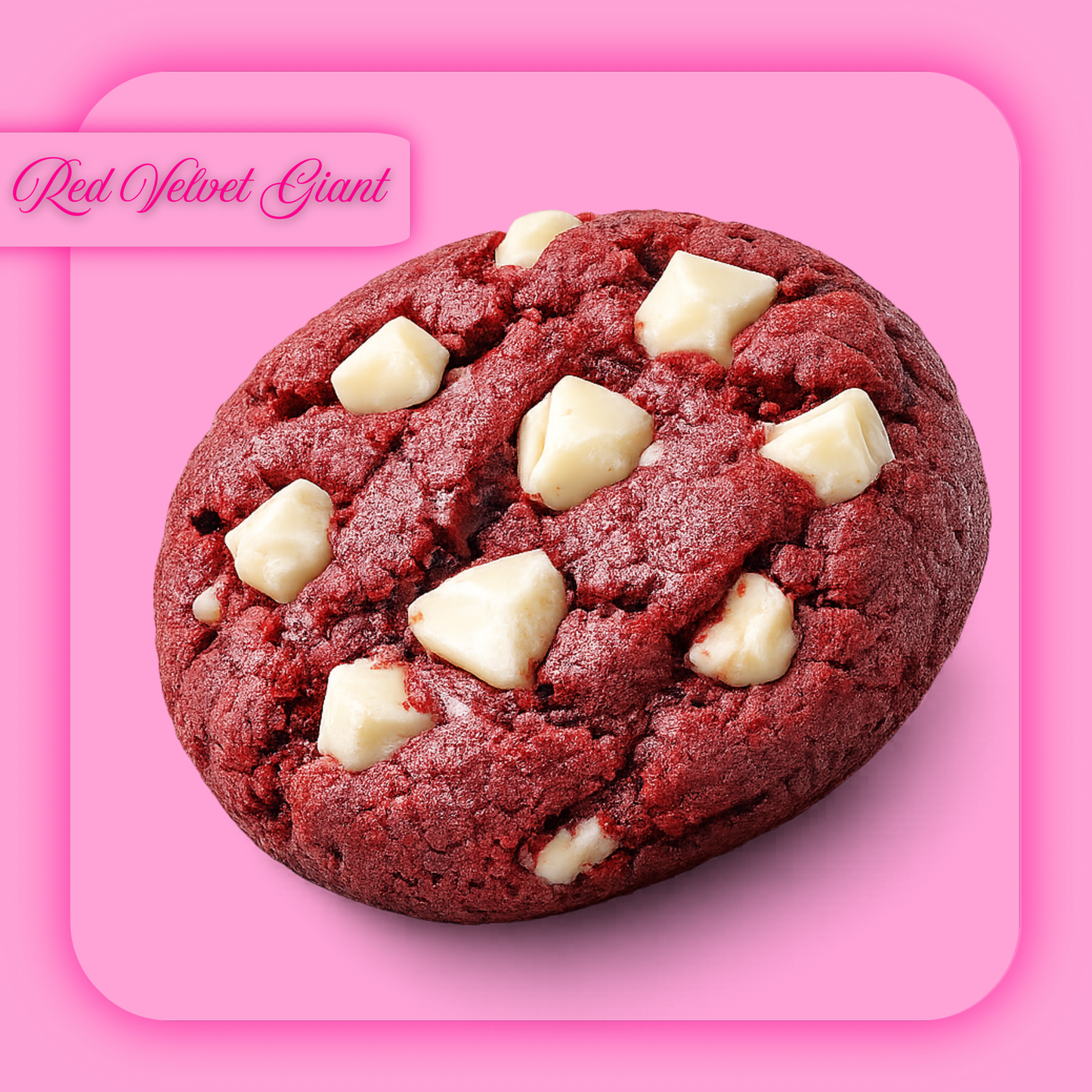 'RED VELVET GIANT' RED VELVET COOKIE WITH WHITE CHOCOLATE CHUNKS